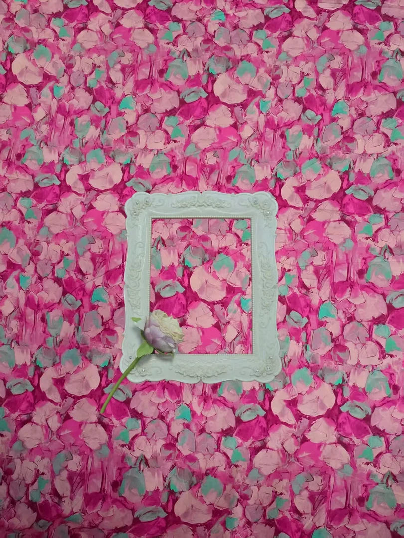 【绯红】新款绵绸布料