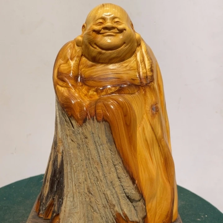 用***0柏木（崖柏）弥勒摆件