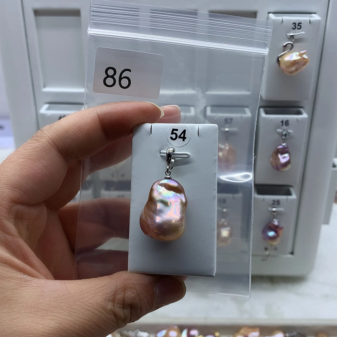 合金吊坠(不含链)淡水珍珠