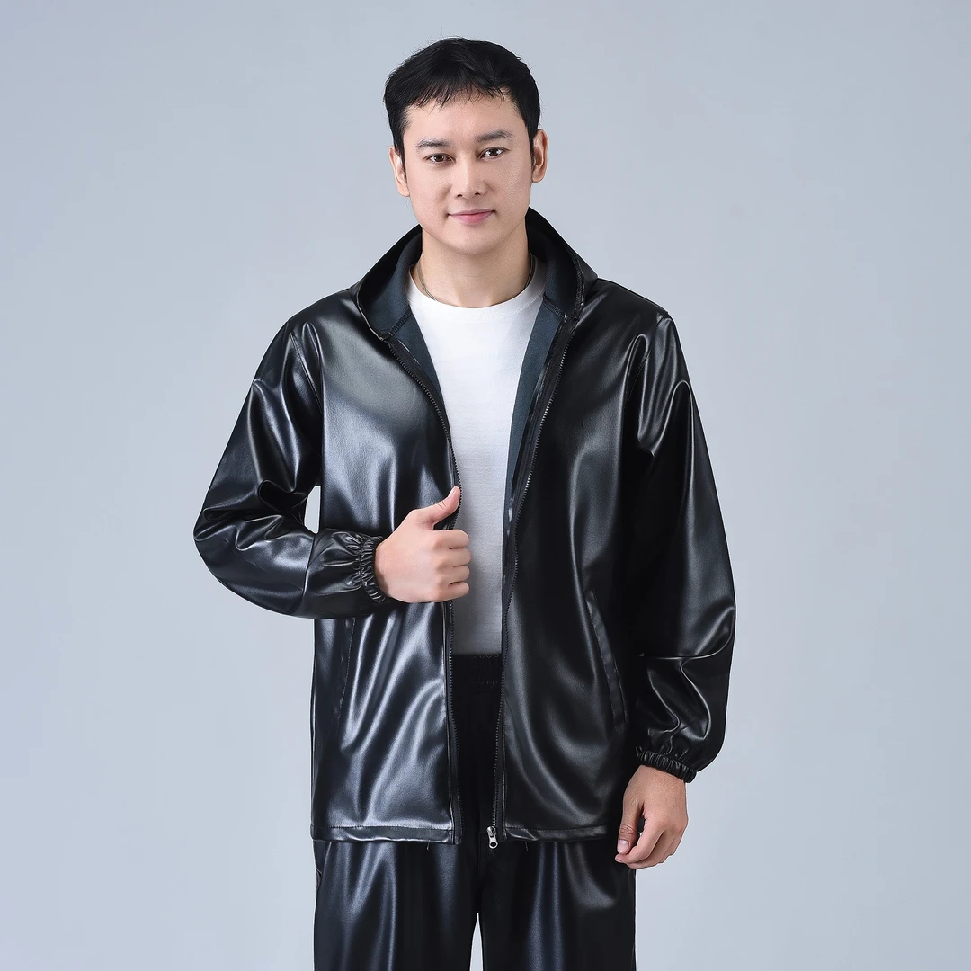 皮革防油防水防污干活外卖用上衣