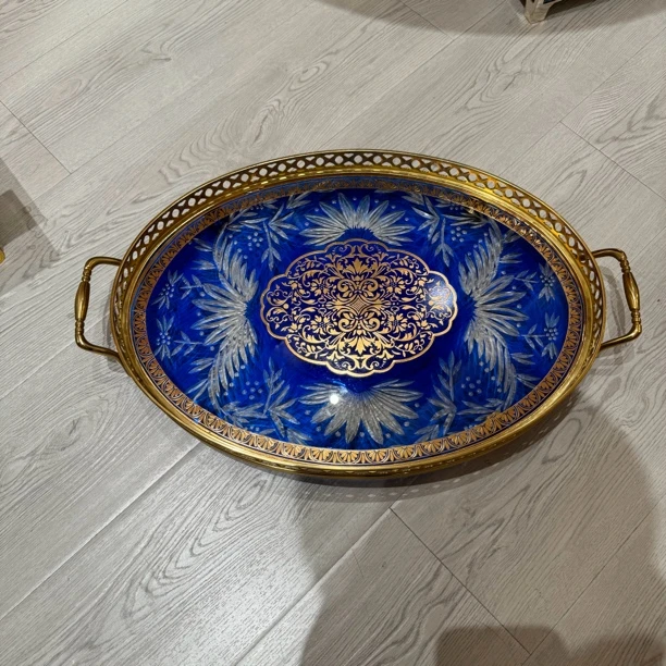 【本尼家】AP1588轻奢高级设计摆件盘子