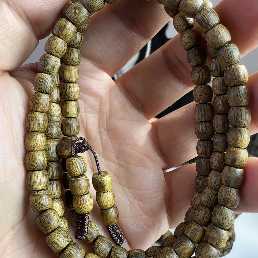 沉香手串奇楠鼓珠多圈6mm
