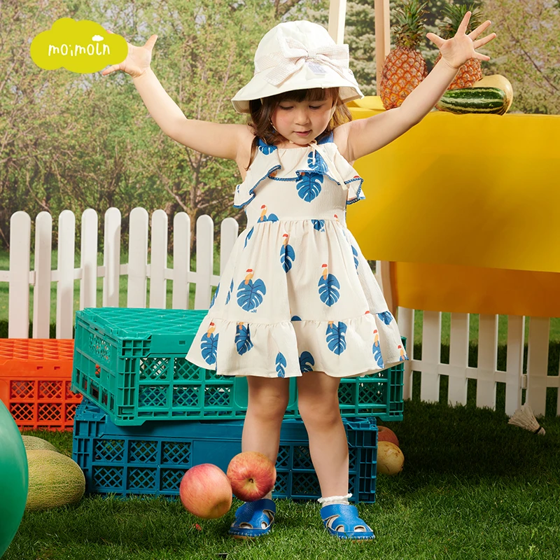 moimoln小云朵童装夏季新款女童连衣裙女宝宝吊带裙公主裙