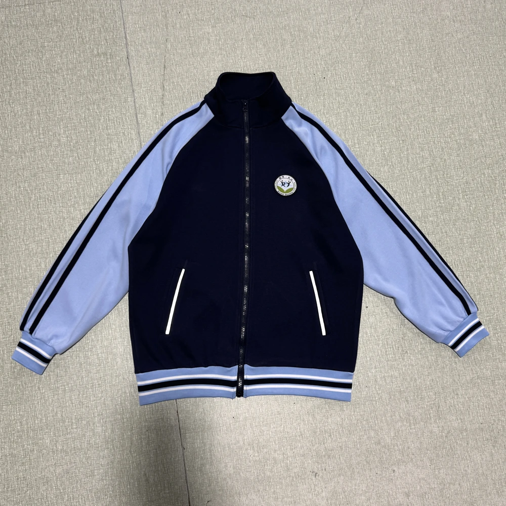 乳山初中生春秋季校服外套中大童灰色定制校服蓝色拼色藏青色