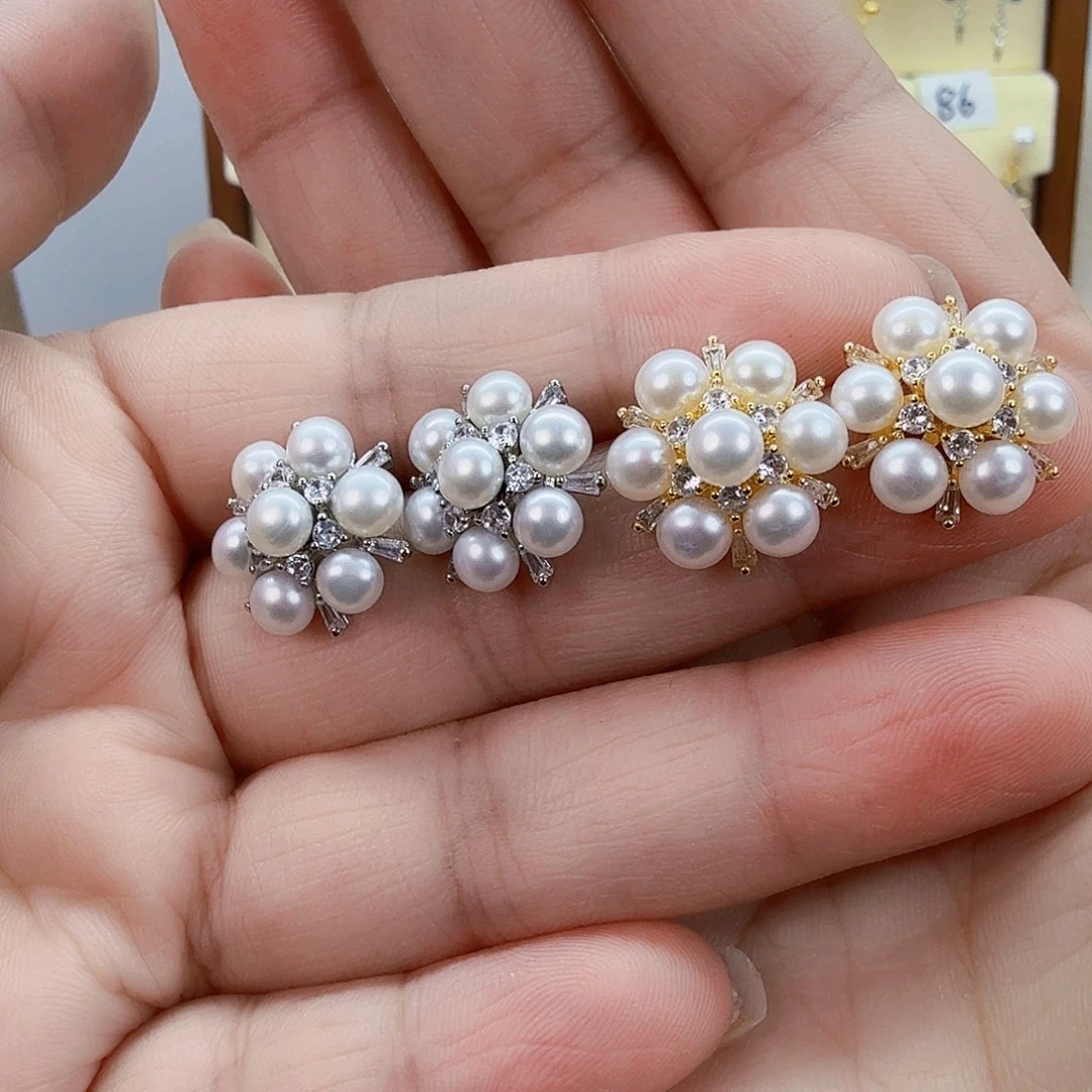 淡水珍珠耳饰未镶嵌