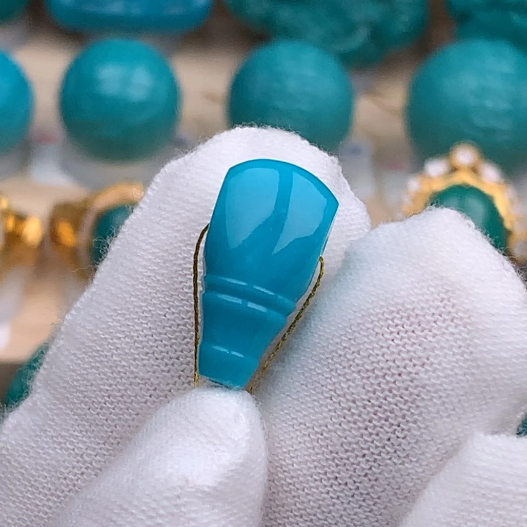 未镶嵌绿松石珠宝奇石9.5mm