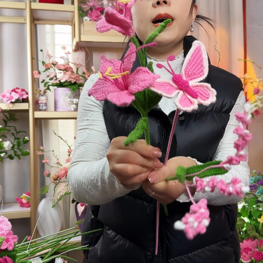 纯手工钩织钩织花束
