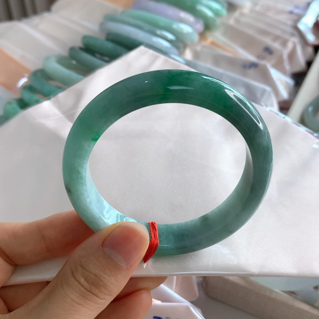 未镶嵌手镯翡翠乌鸡带色57.5