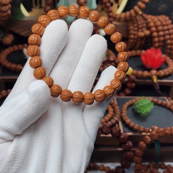 吊坠桃核渤**滨10玉龙脊手串