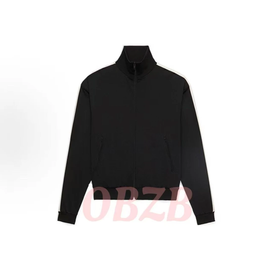 OBZB【G男女同款外套】黑色logo刺绣拉链运动长袖时尚修身 9912
