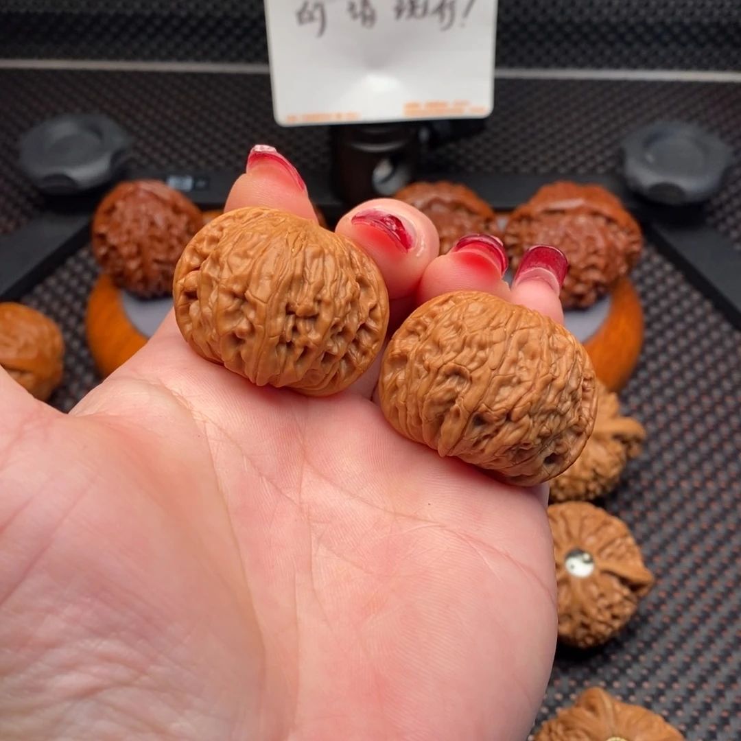 文玩核桃把件磨盘38尺