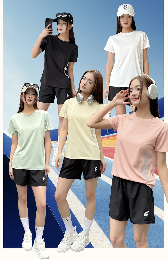 男女同款简约速干套装01短裤运动时尚休闲夏季透气宽松跑步显瘦