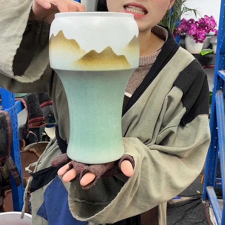 14×27 -粗陶花盆有孔-买买买