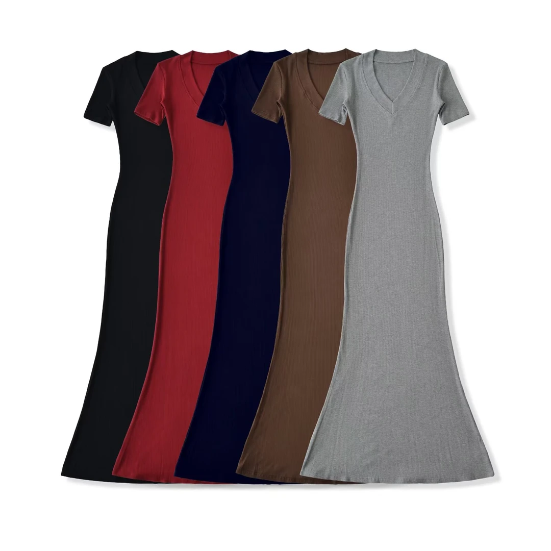 83121 (常规版)卡戴珊基础版V领长裙