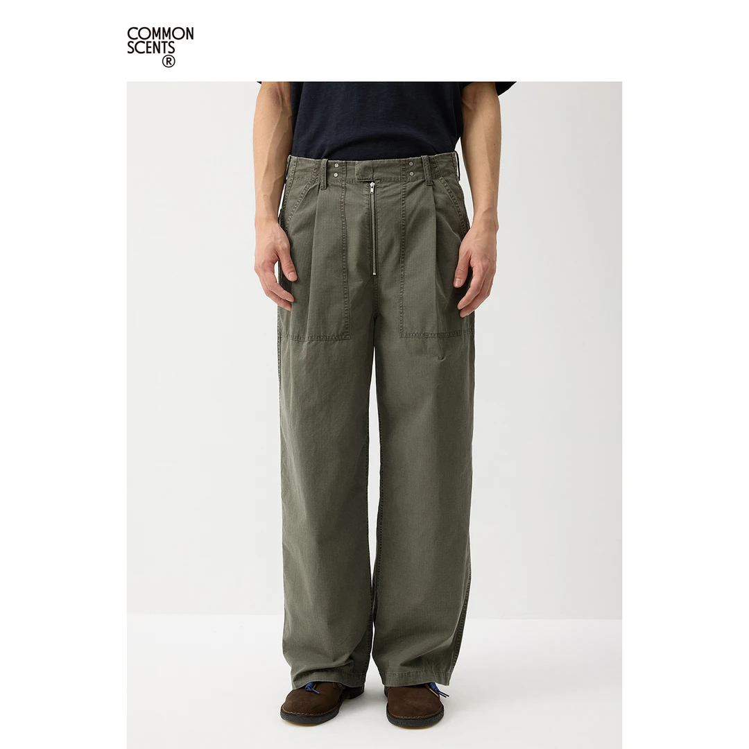 COMMON SCENTS石磨酵素洗210g/m²肌理格纹MechanicPants机械师裤