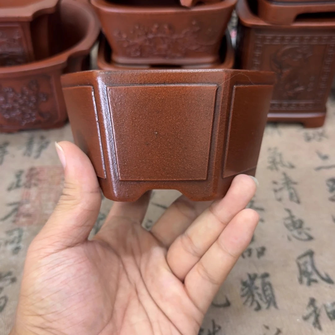 紫砂花盆10x5.5内经紫砂花盆