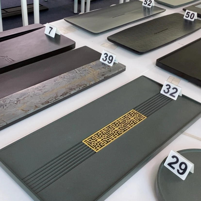 【闪购商品】天罗绿琴阁80*40*3石茶盘