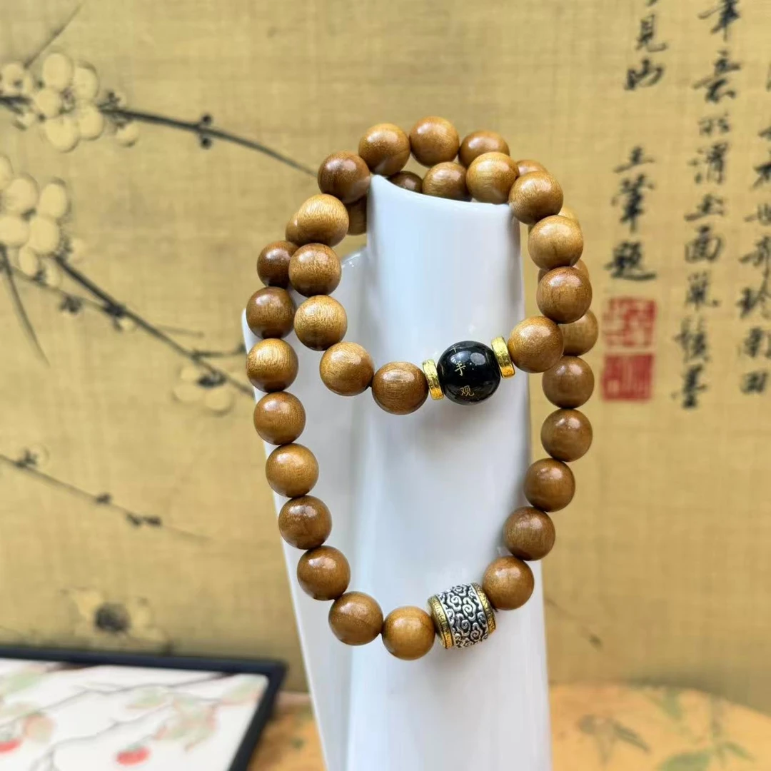 DA-1151-金丝楠木+千手观音黑隔珠+祥云隔珠