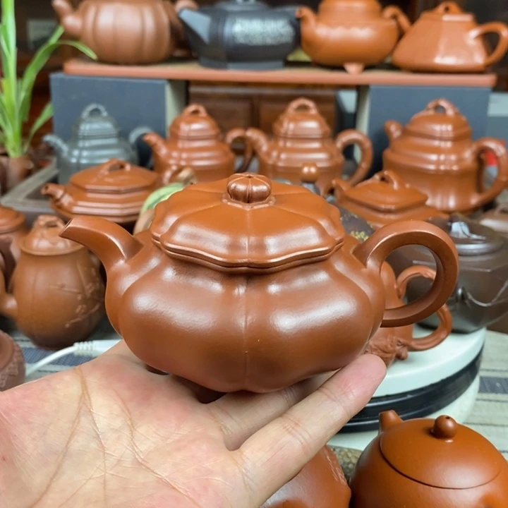 茶壶紫砂葵仿古130-230-300cc原矿赵庄朱泥特价