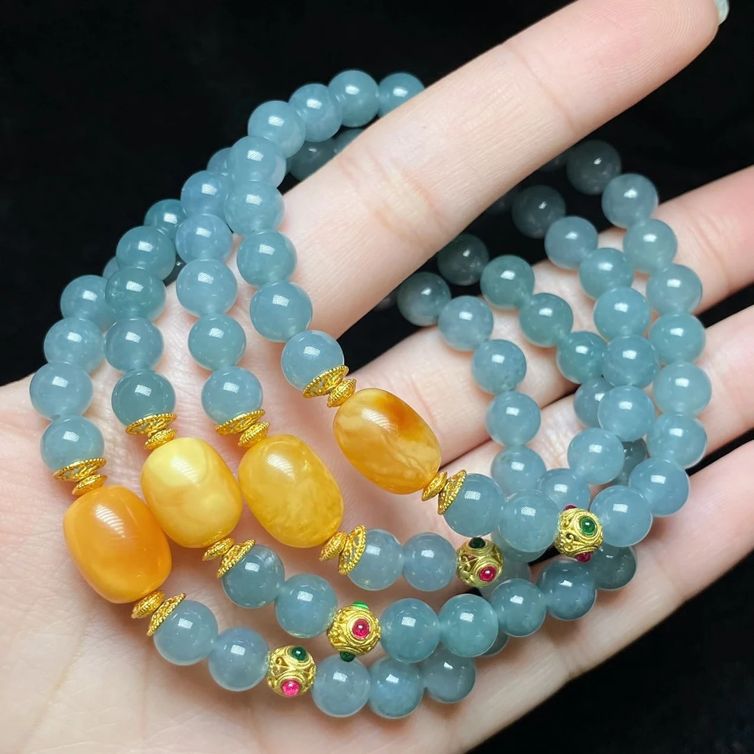 【云上叙】23  V20913-翡翠DIY单圈手串-多样性发一件-6.5mm（东哥）