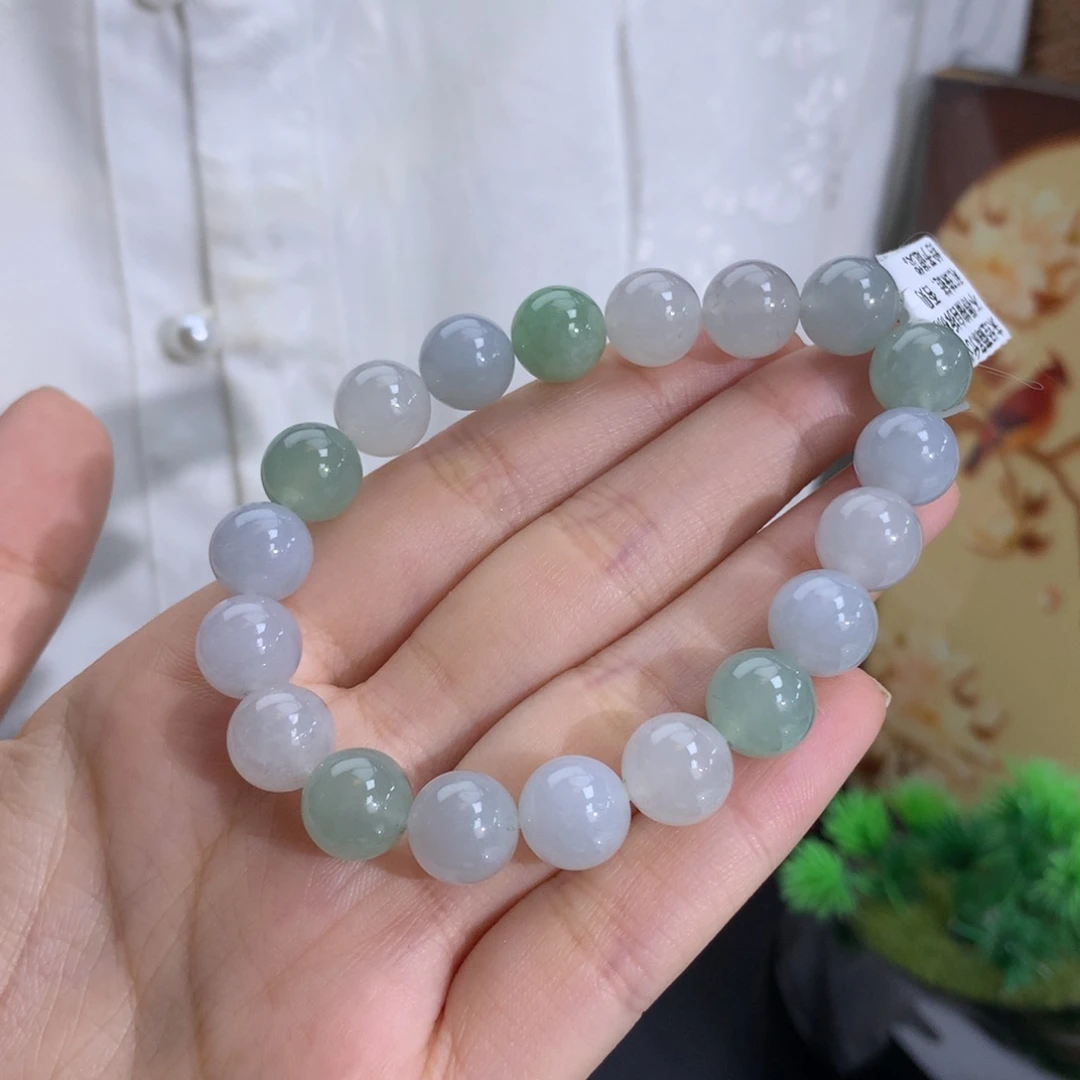 未镶嵌手串翡翠卡10冰润马卡龙