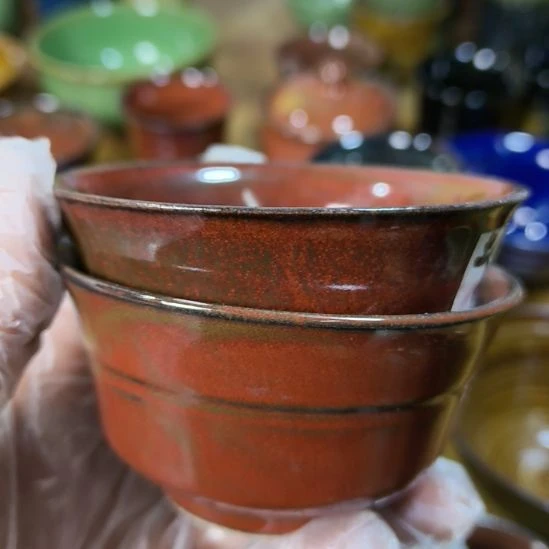 静***美瓷片磁州窑五厂盘碗壶杯有瑕疵