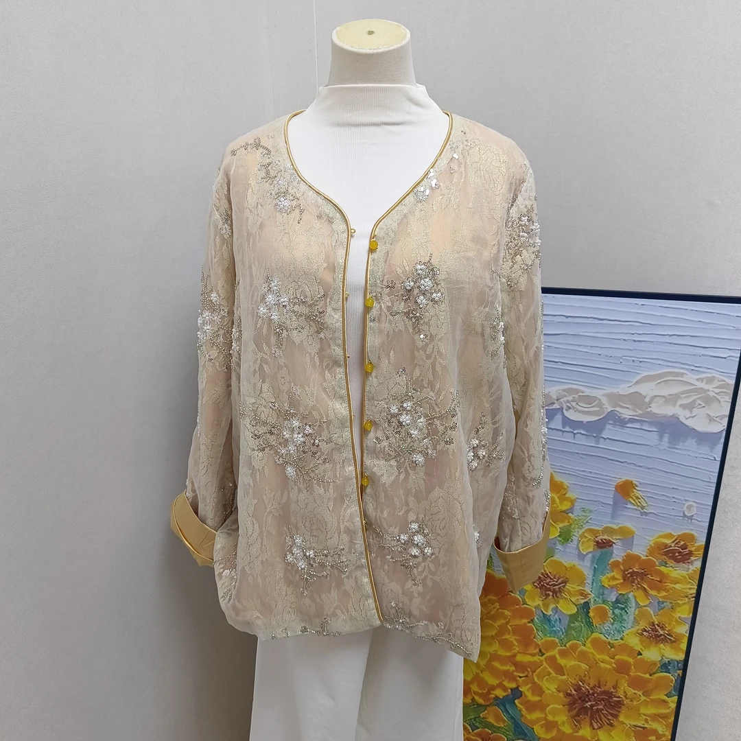 53310长袖绣花重工女装时尚洋气