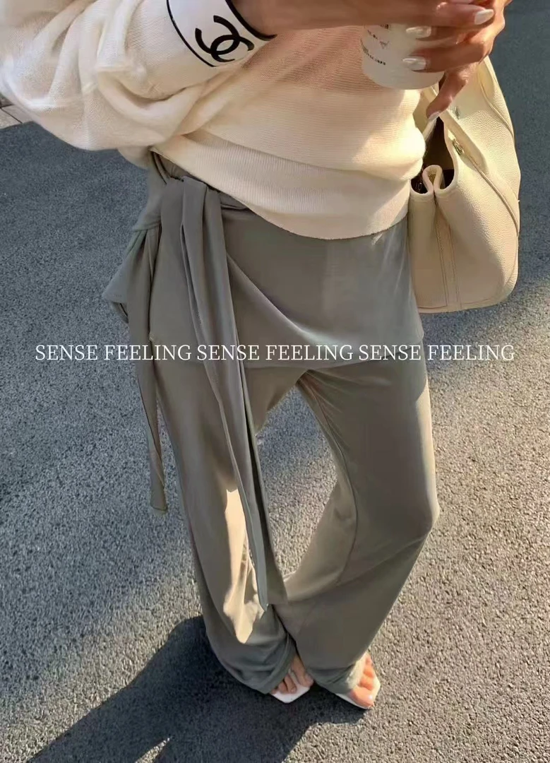 SENSE新款 很舒服薄薄的绑带休闲裤