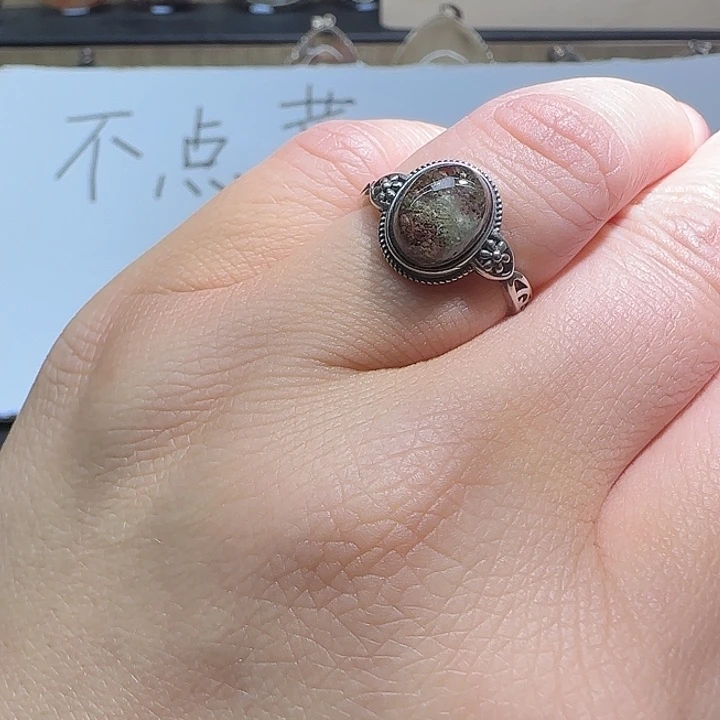 水晶戒指银S925镶嵌