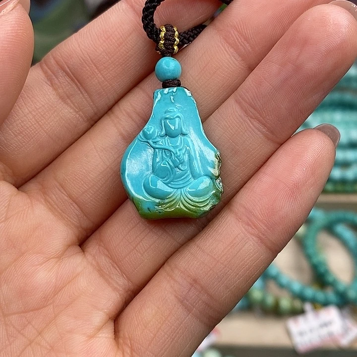 绿松石珠宝奇石未镶嵌遠**漠