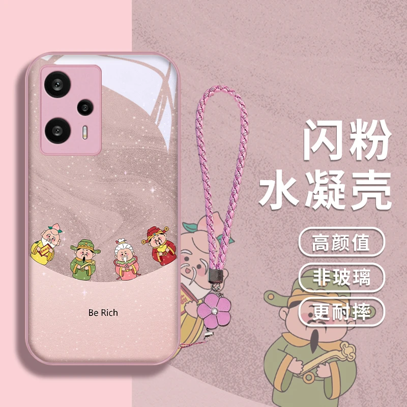 趣味财神适用小米红米note12手机壳note12Pro金属漆note12Turbo水