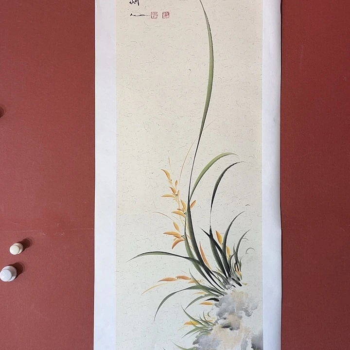 国画听兰老师花鸟
