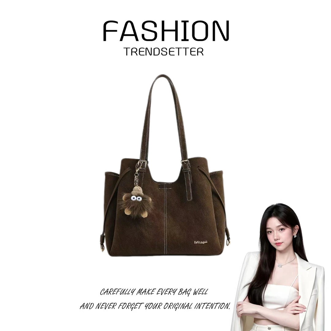 【糖糖严选】EsVangoh意梵高/2025新款时尚简约复古通勤单肩菜篮子