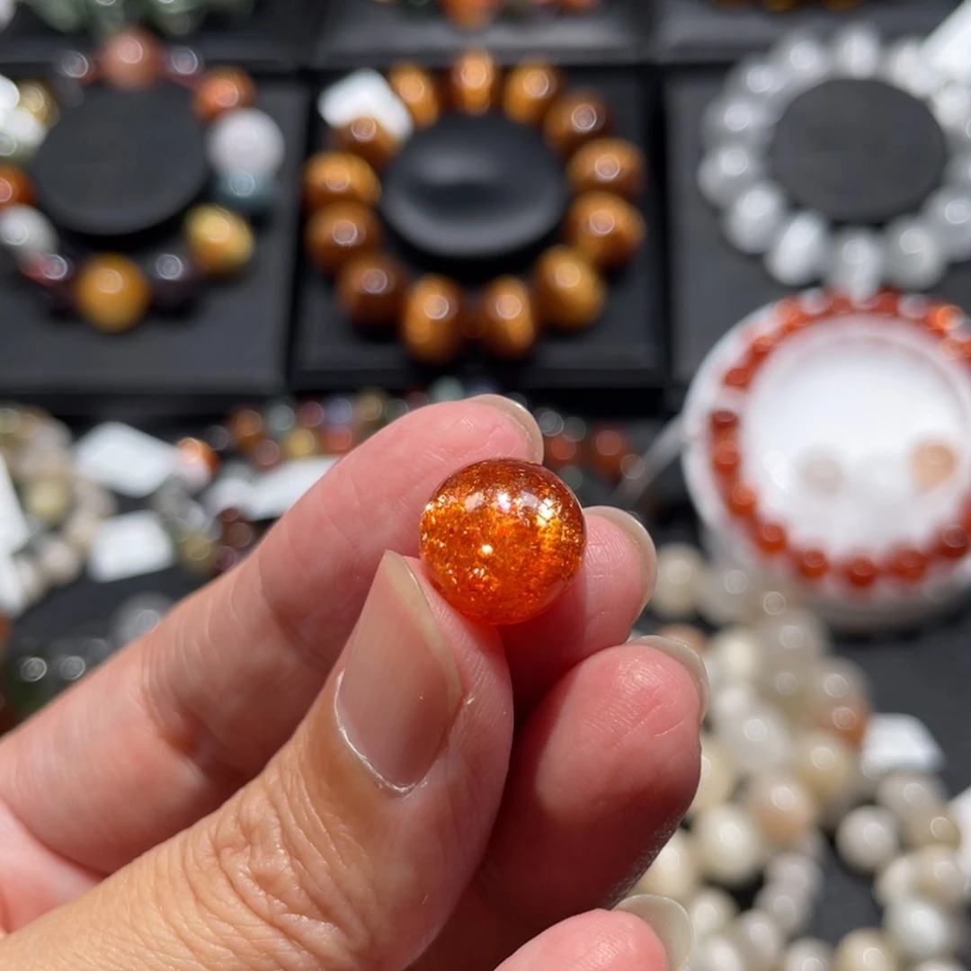 叫***喵未镶嵌单珠日光石金太阳12mm