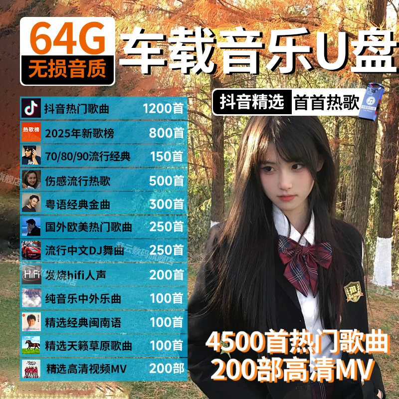 2025抖音精选热门歌曲【7月份全新更新】大容量新款车载音乐U盘