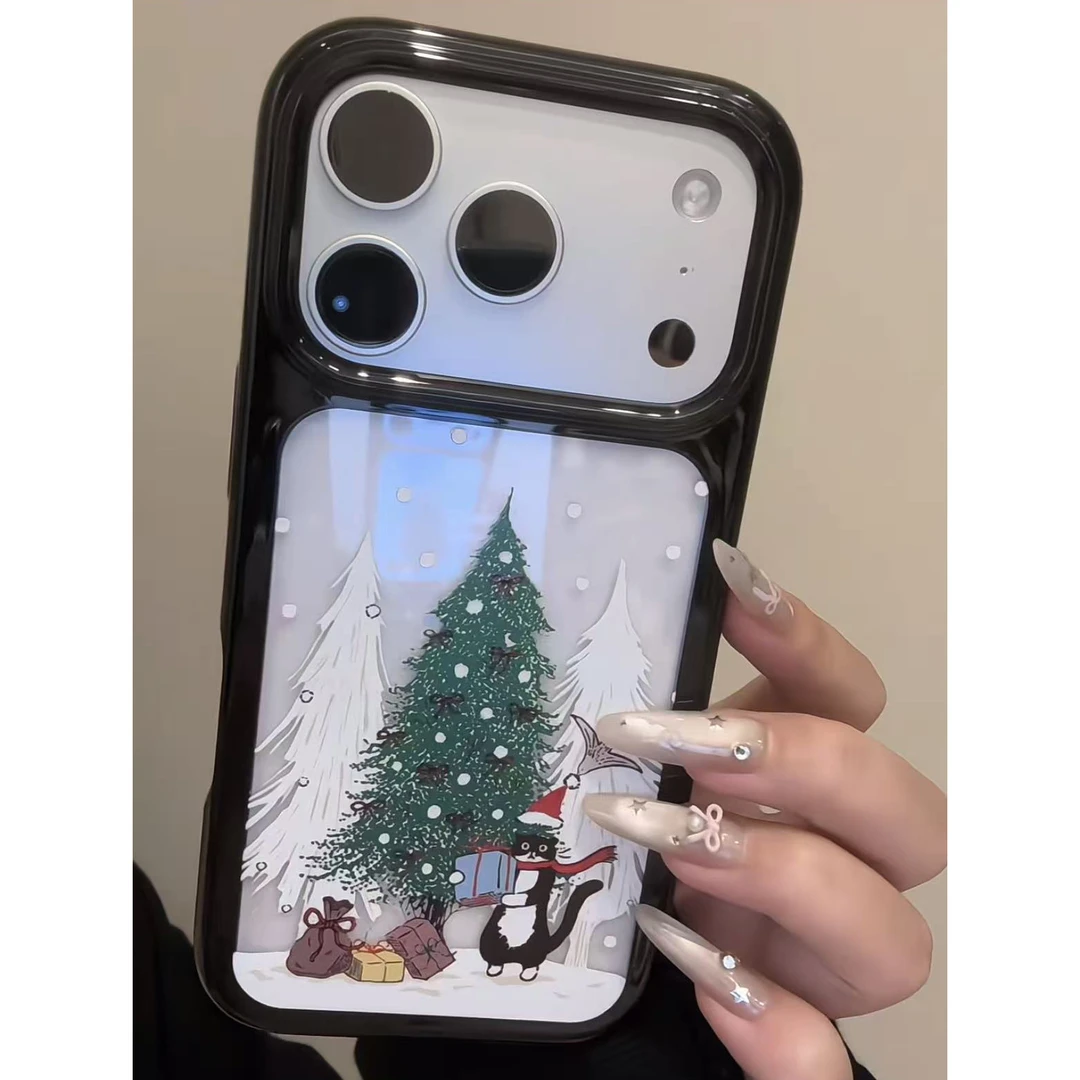 圣诞树适用苹果17手机壳13/14ProMax卡通iPhone16/INS风17P