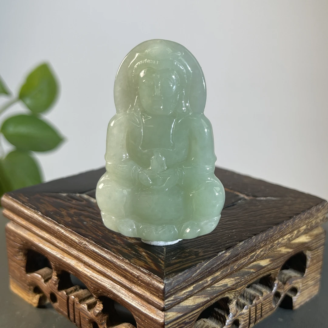 JCW11-75  天然翡翠缅甸A货 正装观音