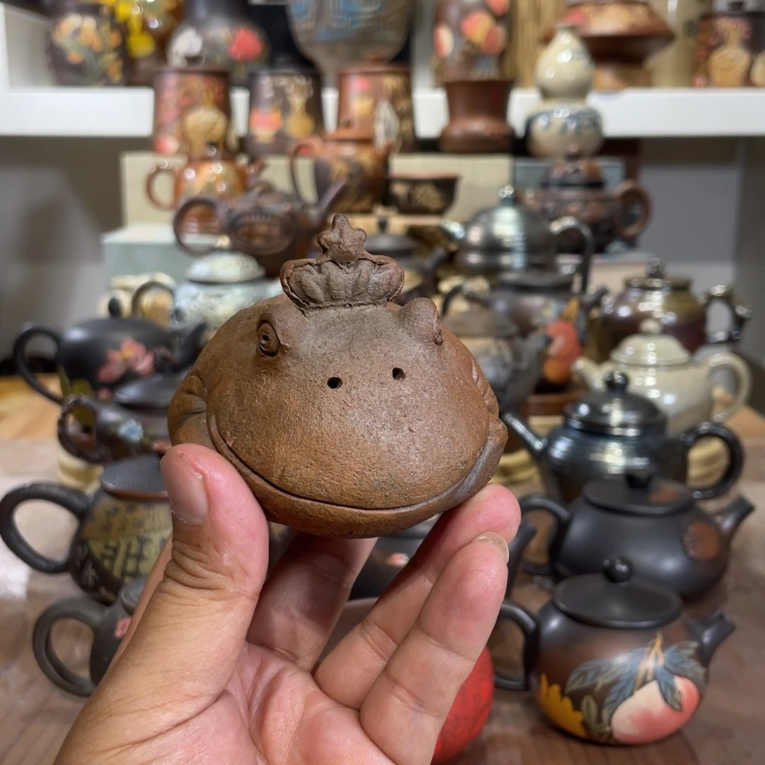 茶宠小青蛙茶宠柴烧