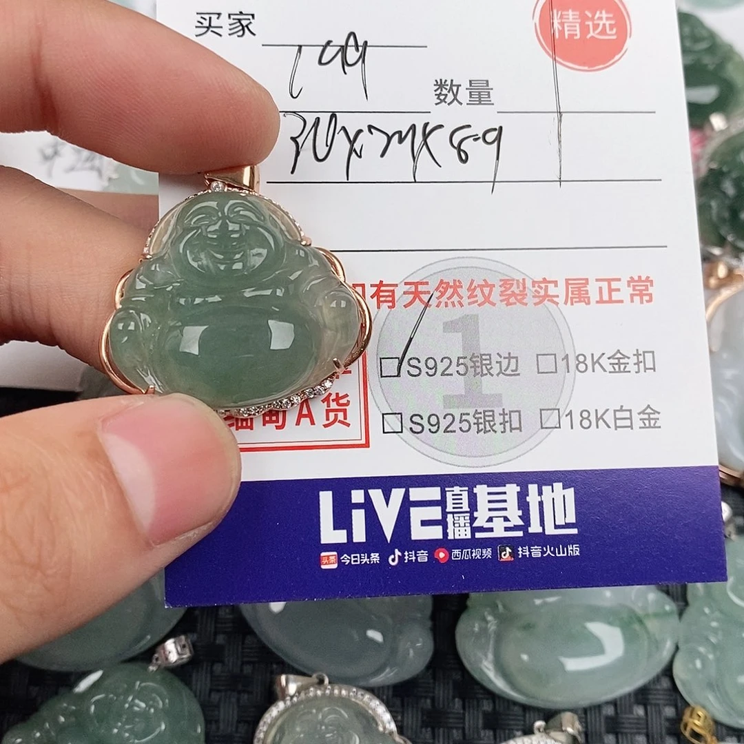 翡翠银S925镶嵌颈饰