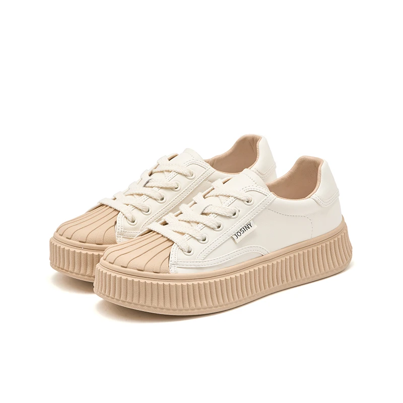 卓家-小白鞋女2025春季新款女鞋平底休闲鞋板鞋单鞋302D28501