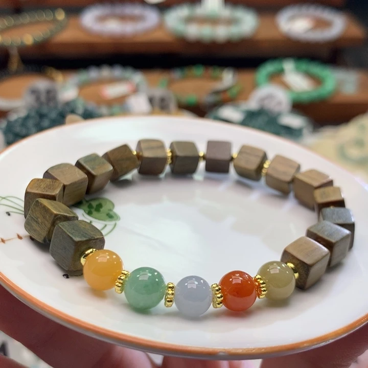 翡翠未镶嵌手链翡翠d41卡7.5