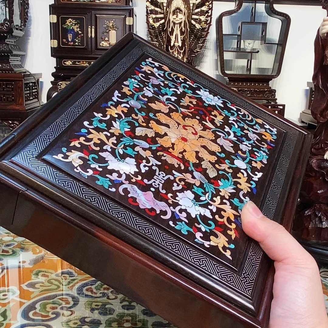 成套家具红酸枝木类大红酸枝茶盒