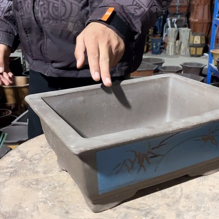 32蓝色马槽花盆花盆