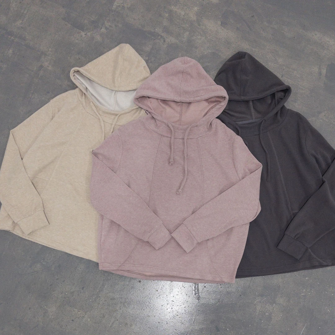 hd【卫衣系列】舒柔简约 羊.绒亲肤细腻保暖连帽卫衣