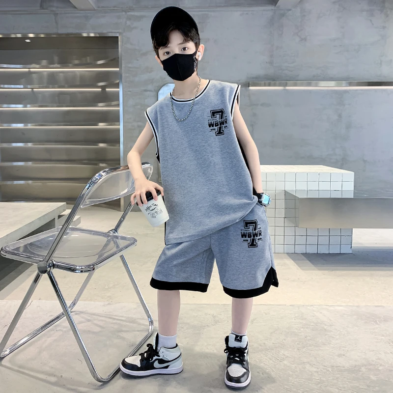 男童夏装背心套装2025新款运动夏款痞帅气中大儿童装夏季时髦潮酷