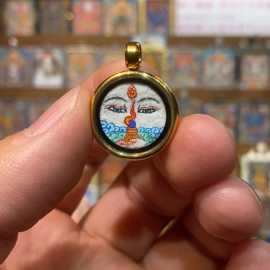 吊坠开播特惠粗矿普贤眼睛唐卡