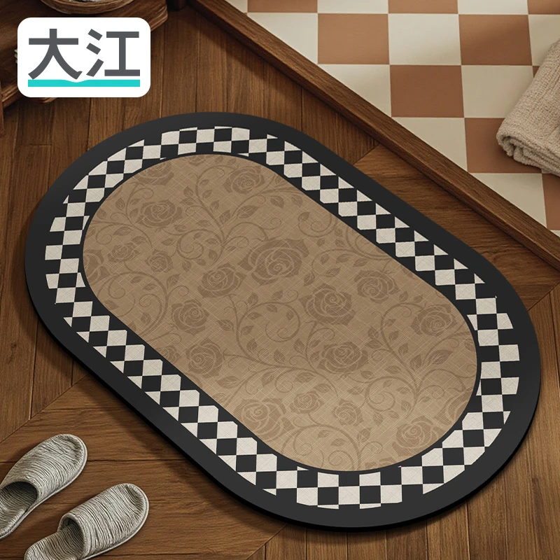 大江卫生间地垫吸水垫浴室家用厕所防滑垫洗手间门口脚垫轻奢高级