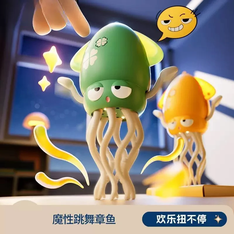 新款魔性跳舞章鱼电动感应解压早教跳舞音乐自动避障解压玩具