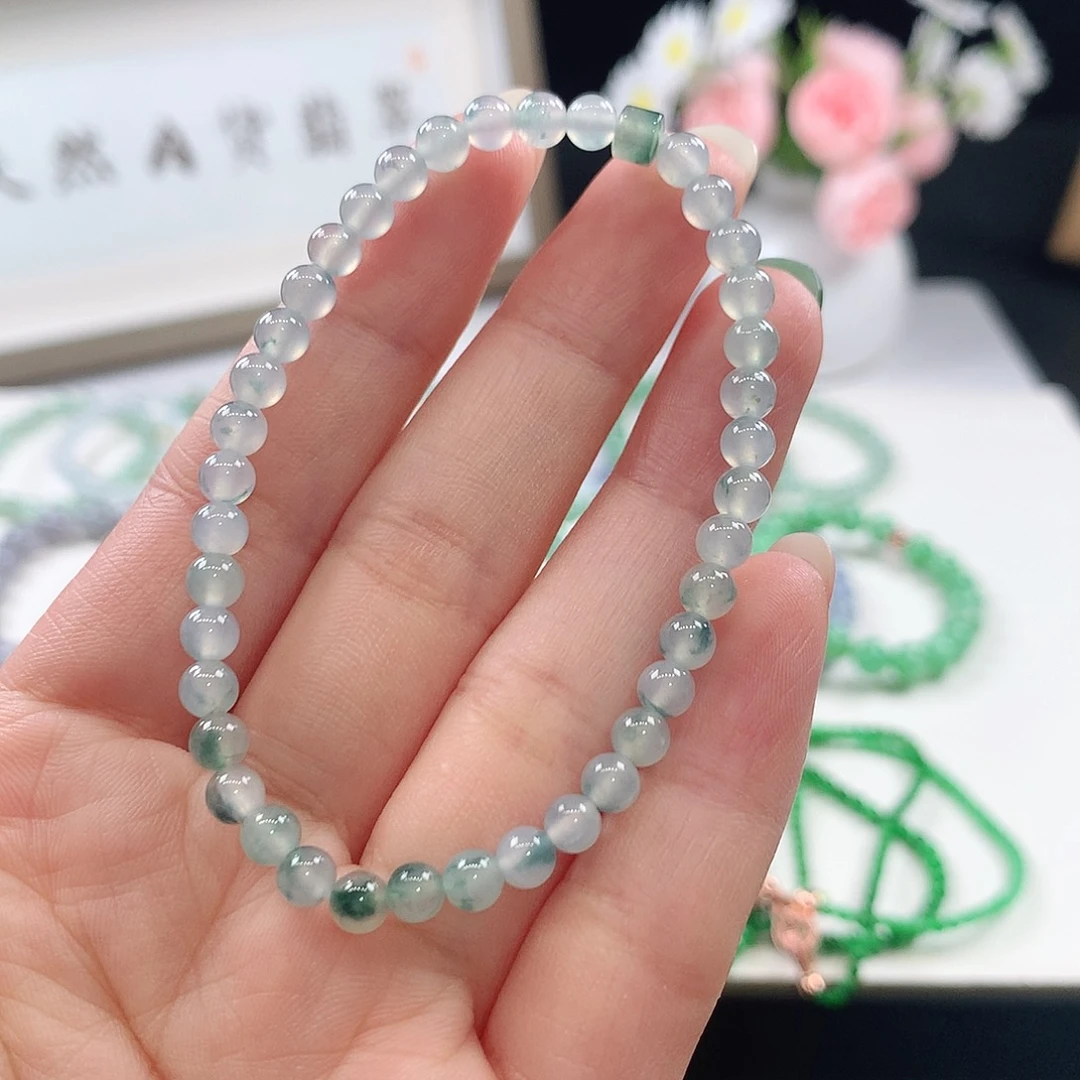 翡翠未镶嵌手链手链4.5mm