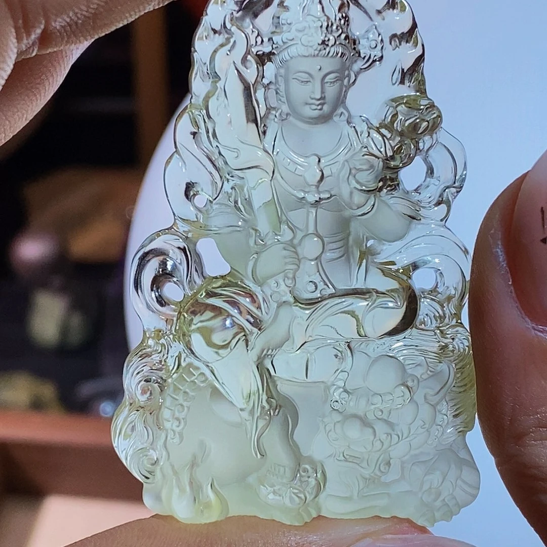 看***看水晶颈饰未镶嵌吊坠